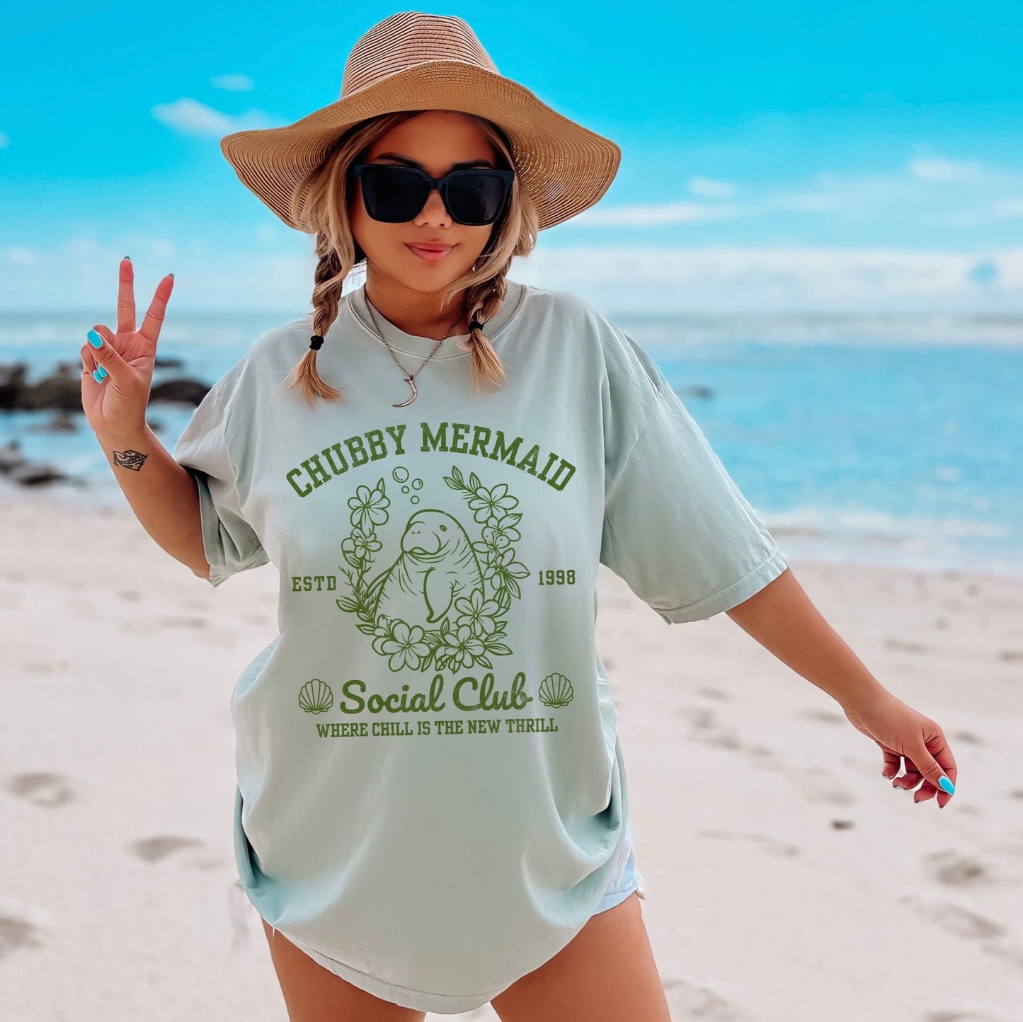 Chubby Mermaid Social Club Tee