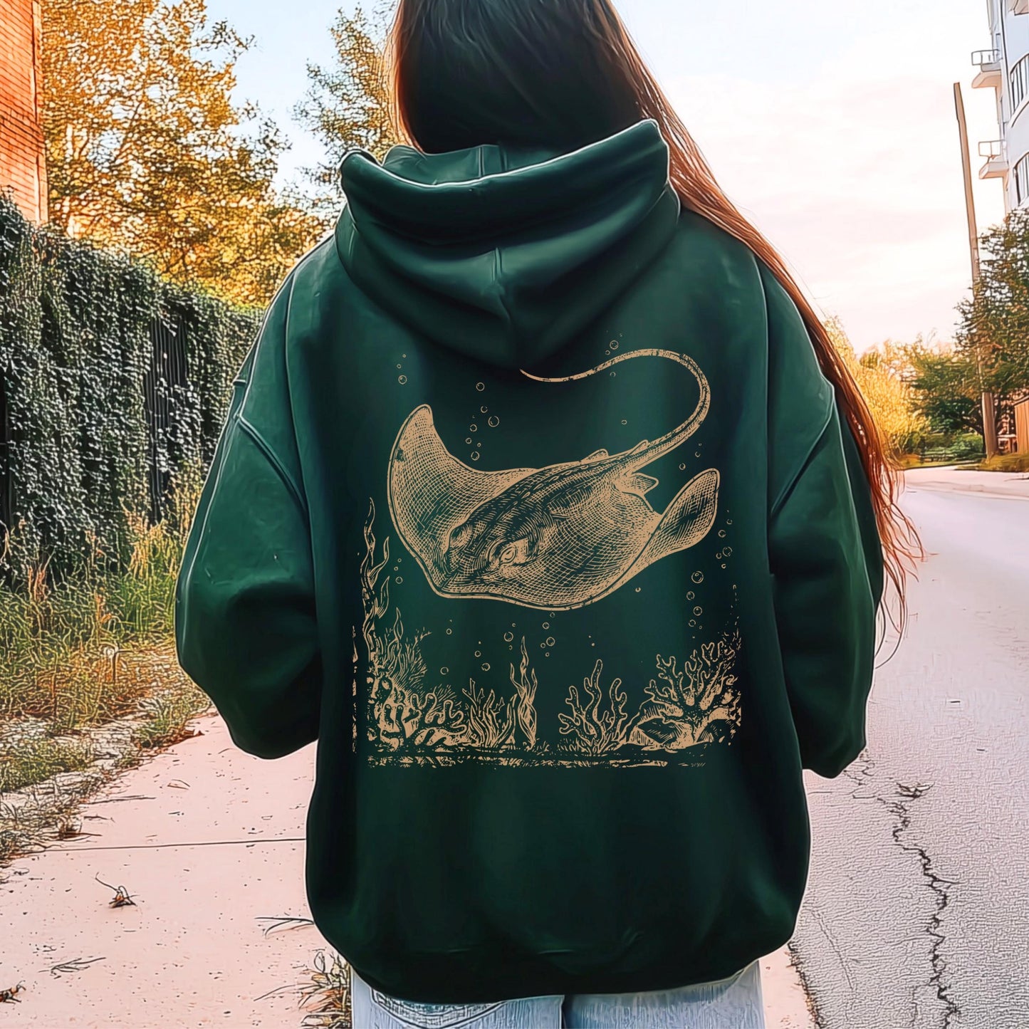 Ancient Manta Ray Hoodie