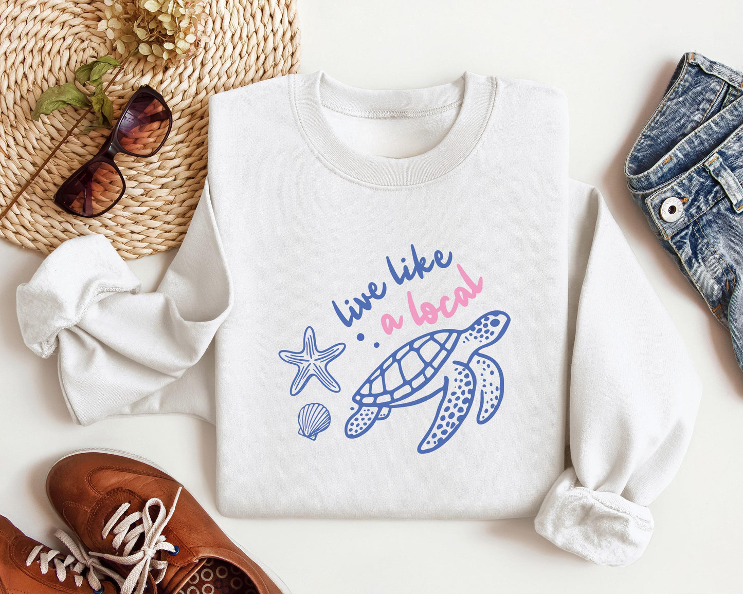Live Like a Local Sea Turtle Sweater