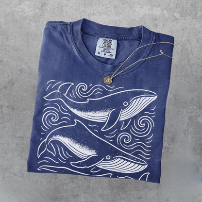 Whale Ocean 90s Shirt