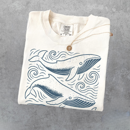 Whale Ocean 90s Shirt