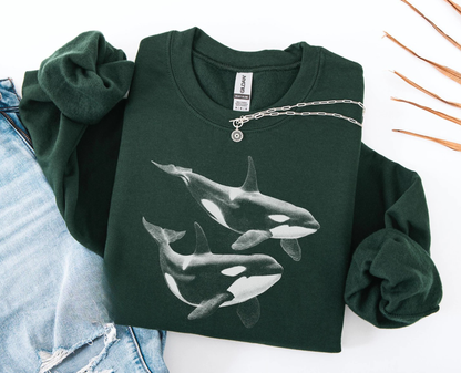 Orca Whale Sweatshirt V4