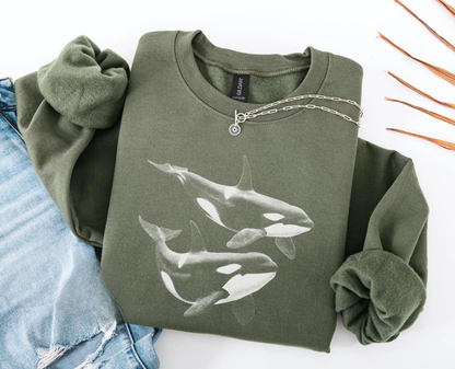 Orca Whale Sweatshirt V4