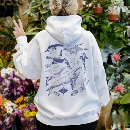 Underwater Sea Animal Vintage Hoodie