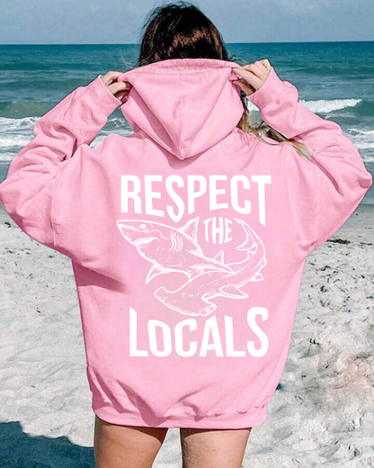 Respect The Locals Shark Hoodie V3