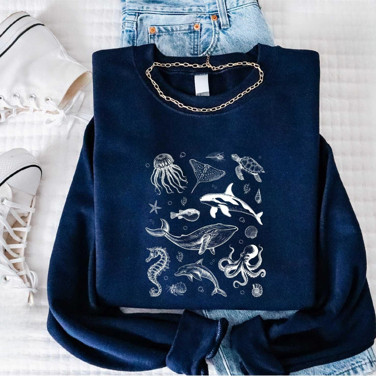 90s Retro Ocean Sweater