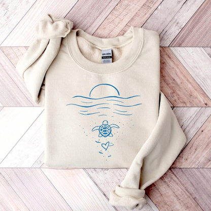 Coastal Sea Turtle Sweatshirt