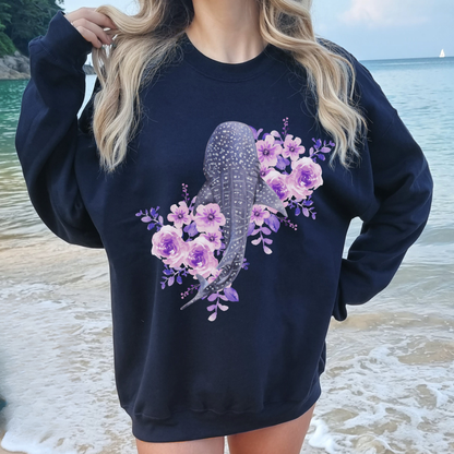 Whale Shark Floral Sweater