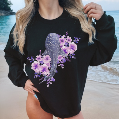 Whale Shark Floral Sweater