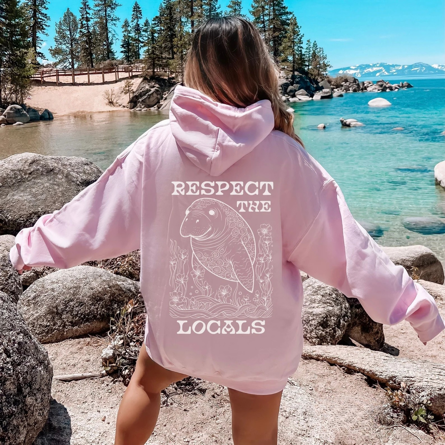 Respect The Locals Manatee Hoodie V5