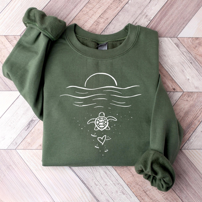 Coastal Sea Turtle Sweatshirt