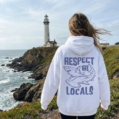 Respect The Locals Shark Hoodie V3