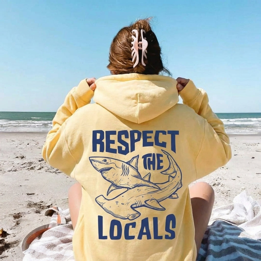 Respect The Locals Shark Hoodie V3