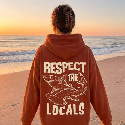 Respect The Locals Shark Hoodie V3