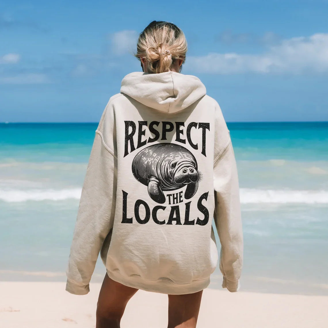 Respect The Locals Manatee Hoodie