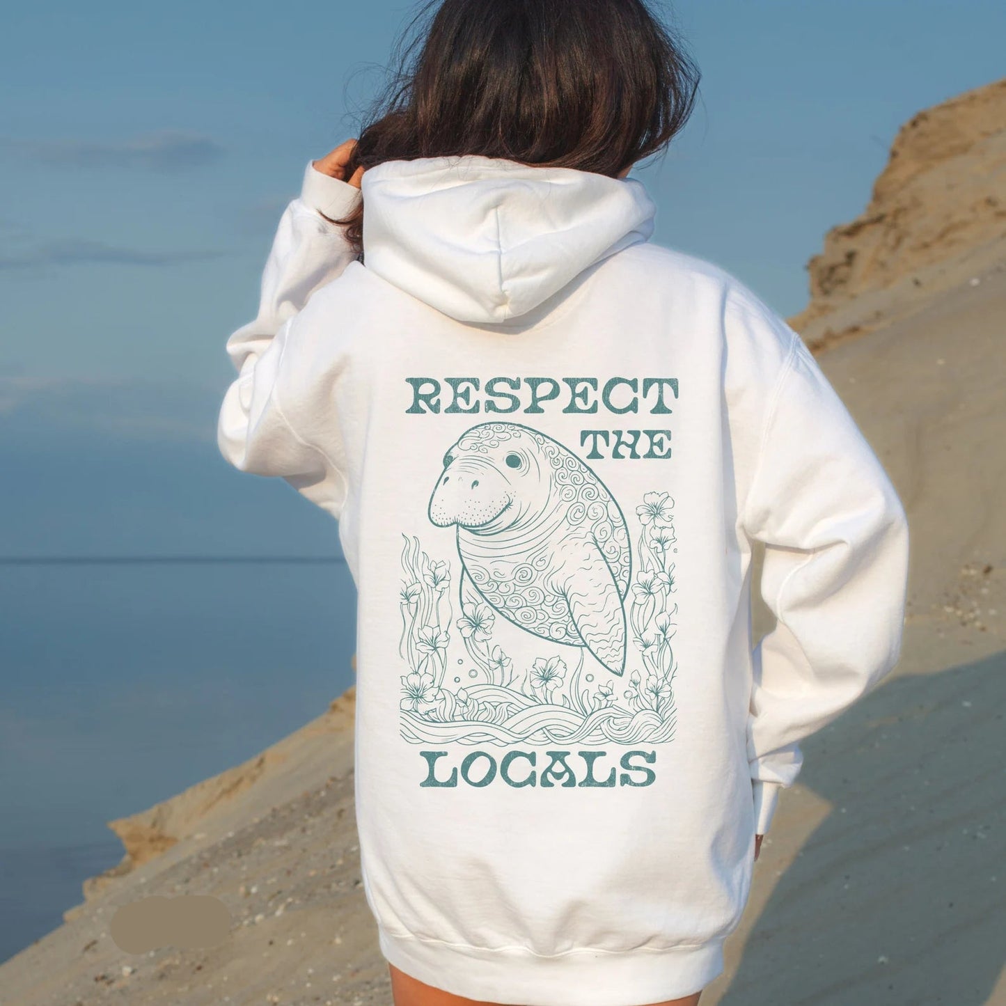 Respect The Locals Manatee Hoodie V3