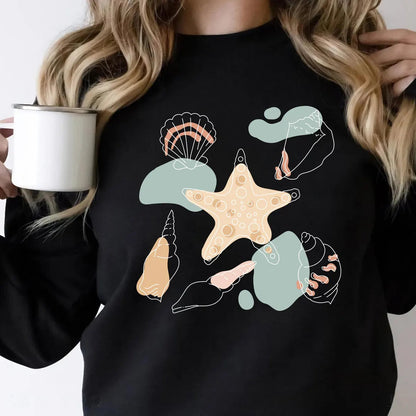 Sea Shells Graphic Sweater