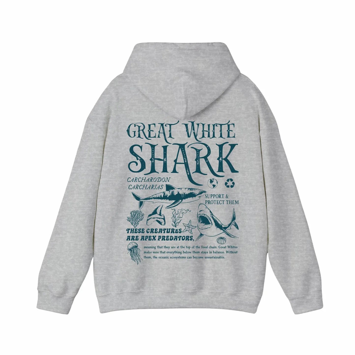 Great White Shark Hoodie V4