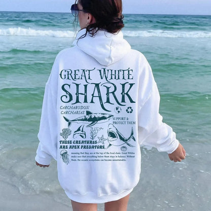 Great White Shark Hoodie V4