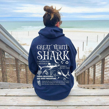 Great White Shark Hoodie V4