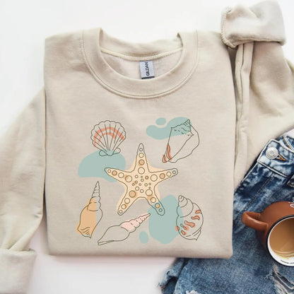 Sea Shells Graphic Sweater