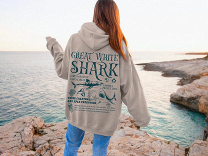 Great White Shark Hoodie V4