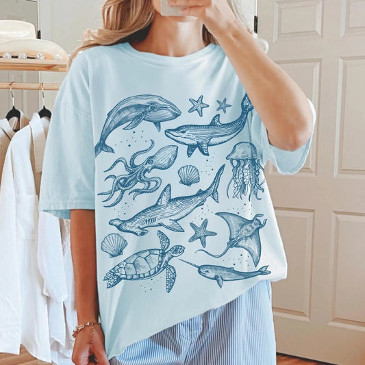 Ocean Animals Tee V10