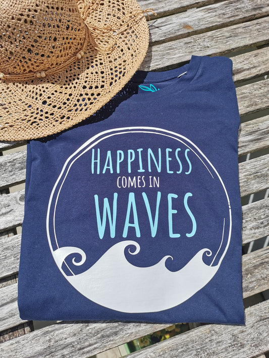Happiness Comes In Waves Tee
