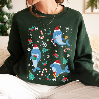 Dolphin Christmas Sweatershirt