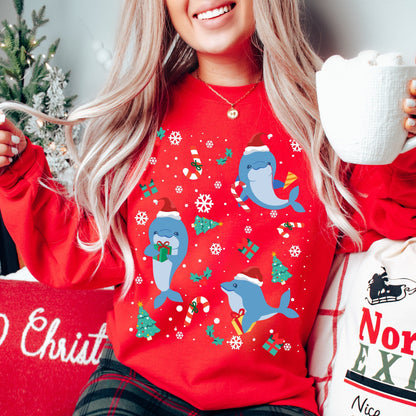 Dolphin Christmas Sweatershirt