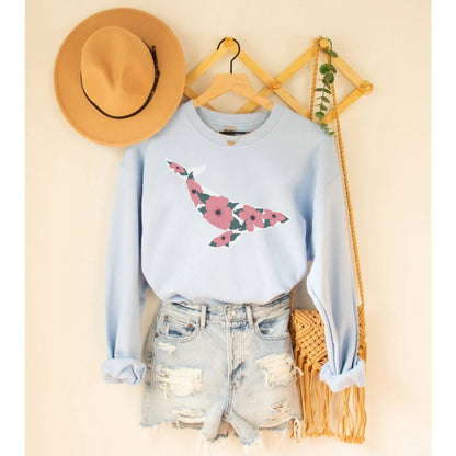 Floral Whale Sweater