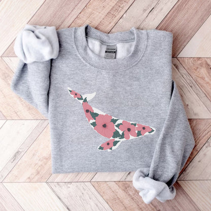 Floral Whale Sweater