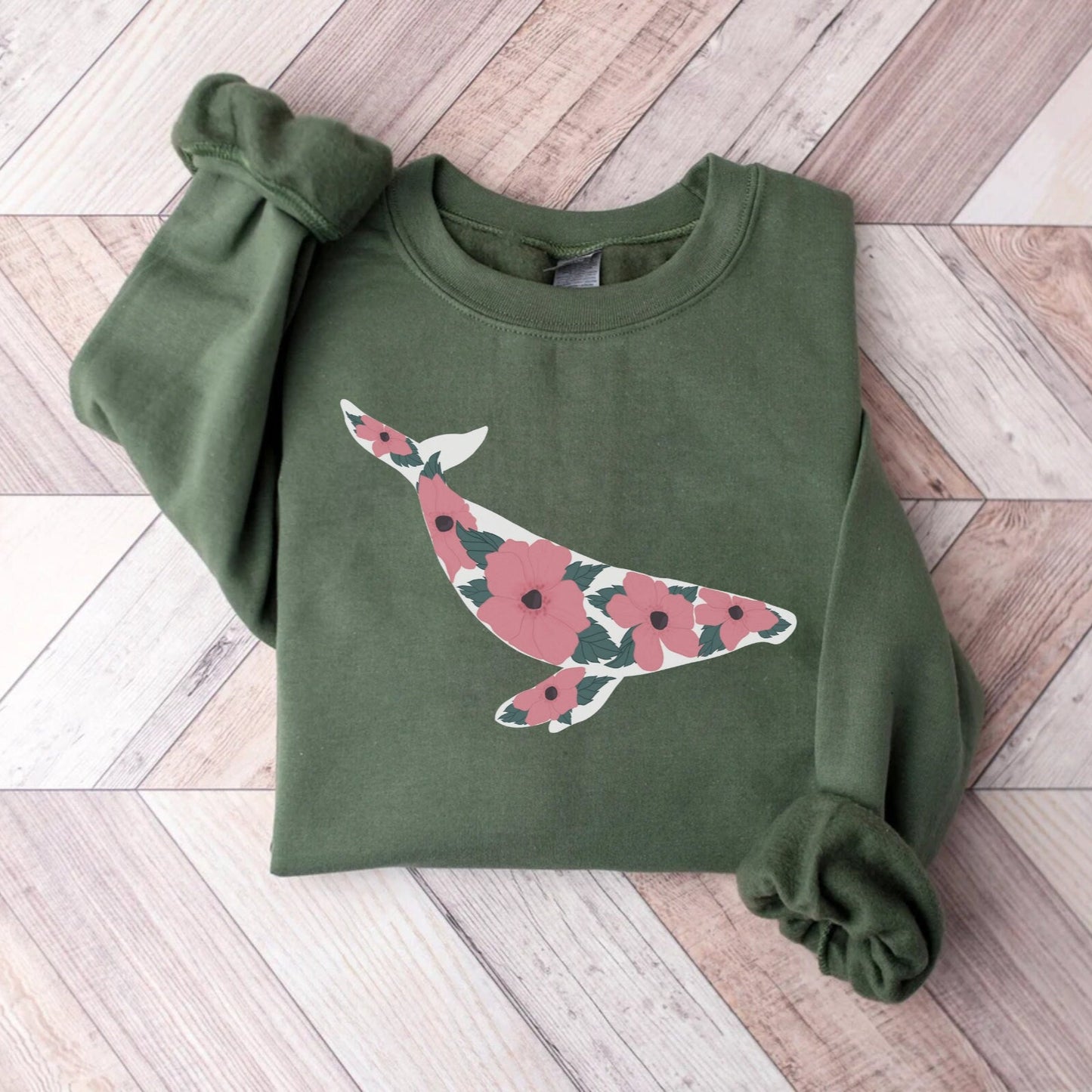 Floral Whale Sweater