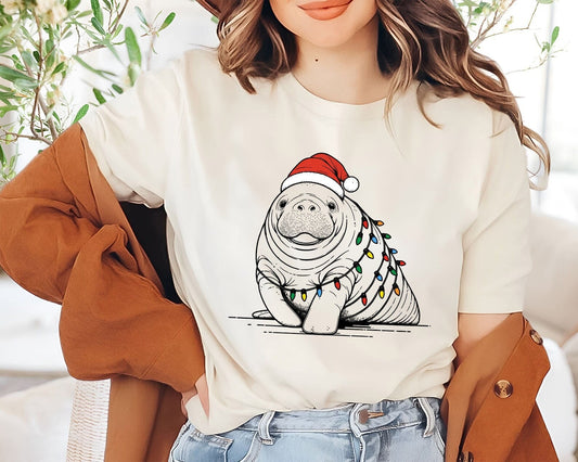 Santa Manatee T-Shirt