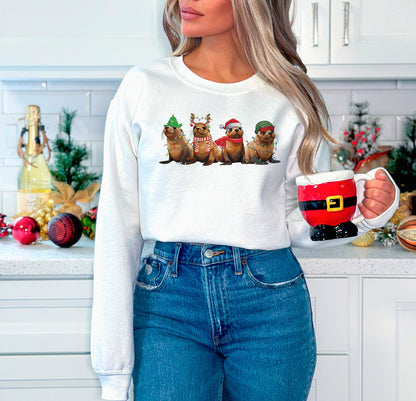 Sea Lion Christmas Sweater