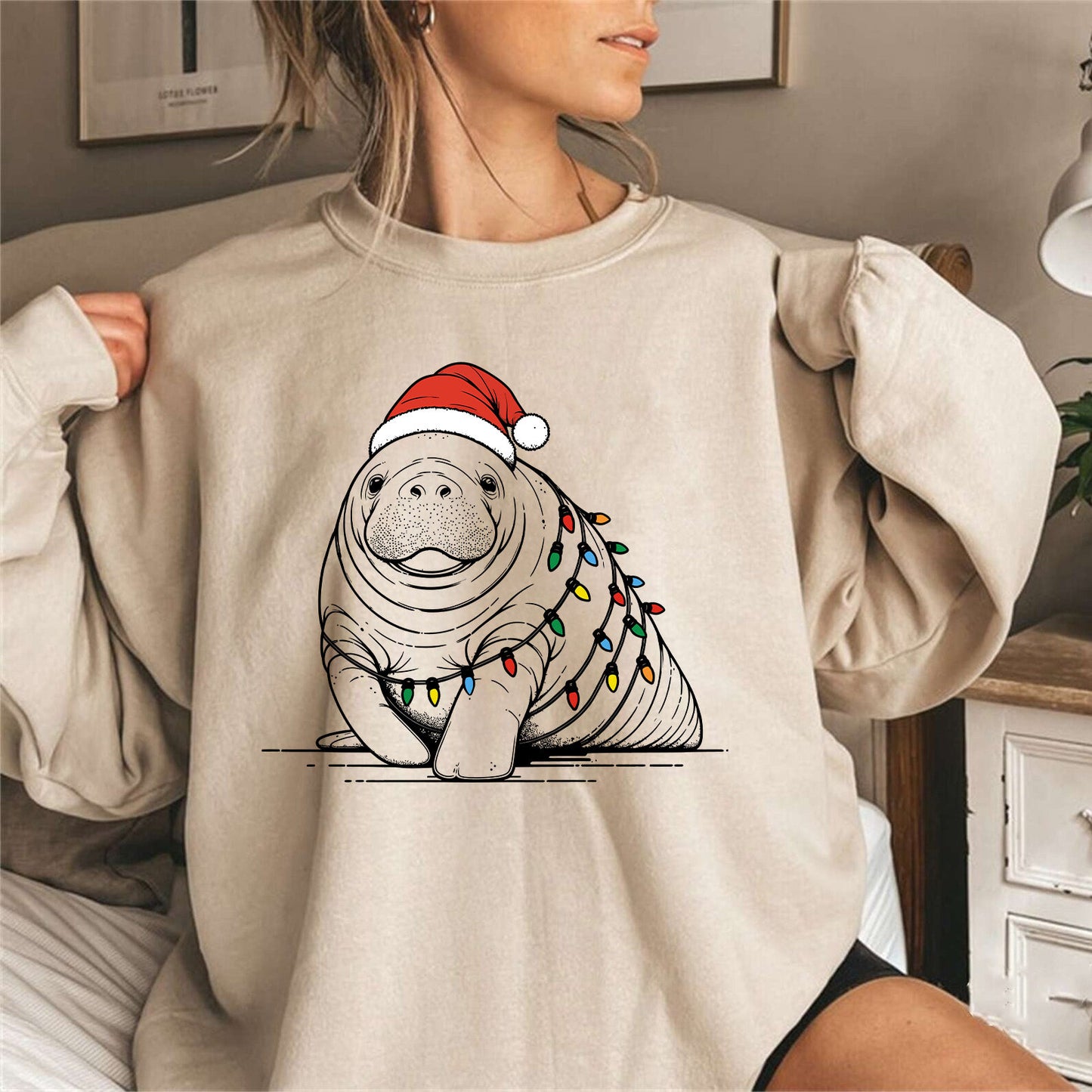 Christmas Manatee Sweatshirt