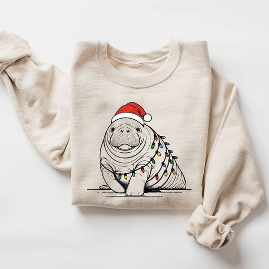 Christmas Manatee Sweatshirt