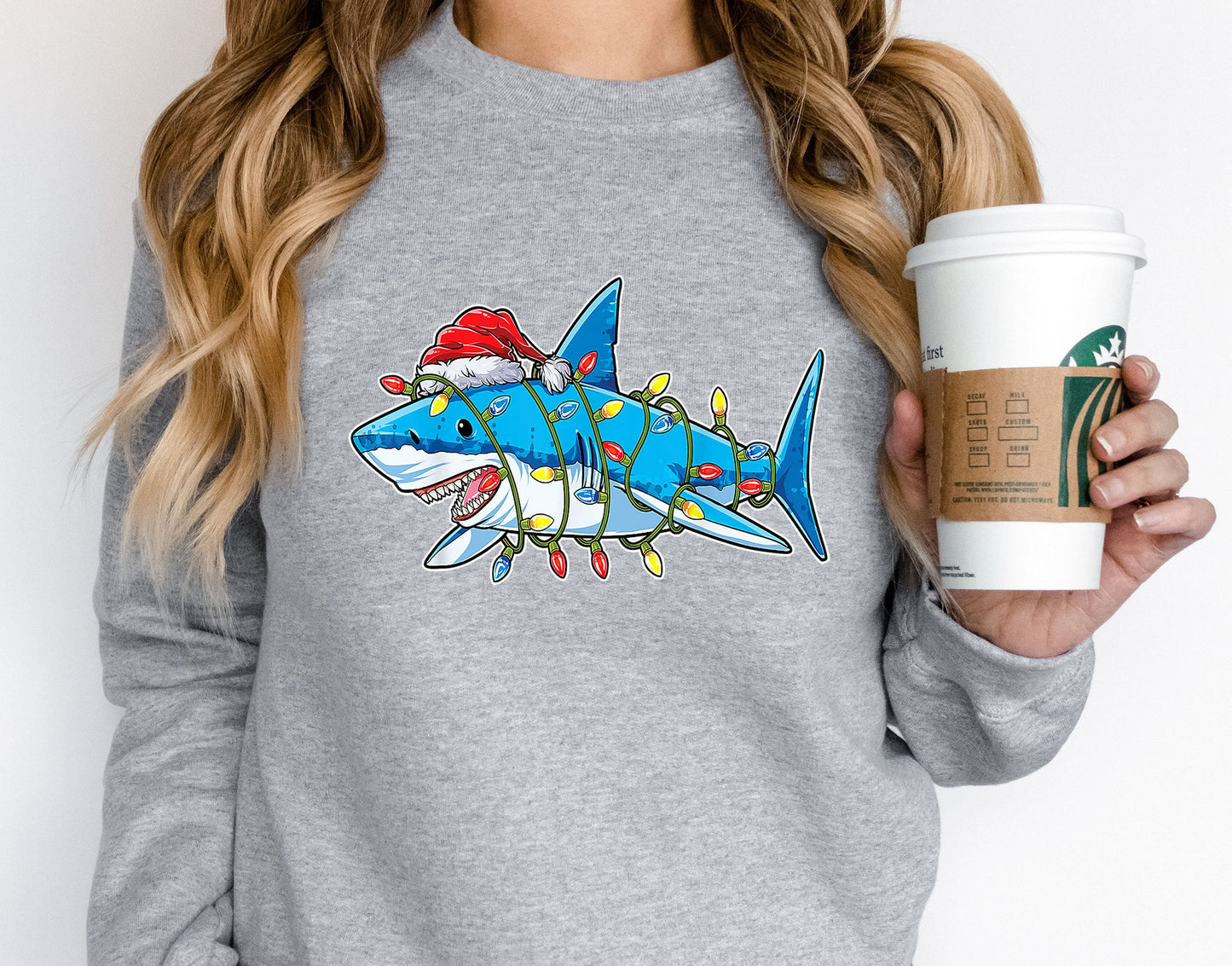 Christmas Shark Sweater V5