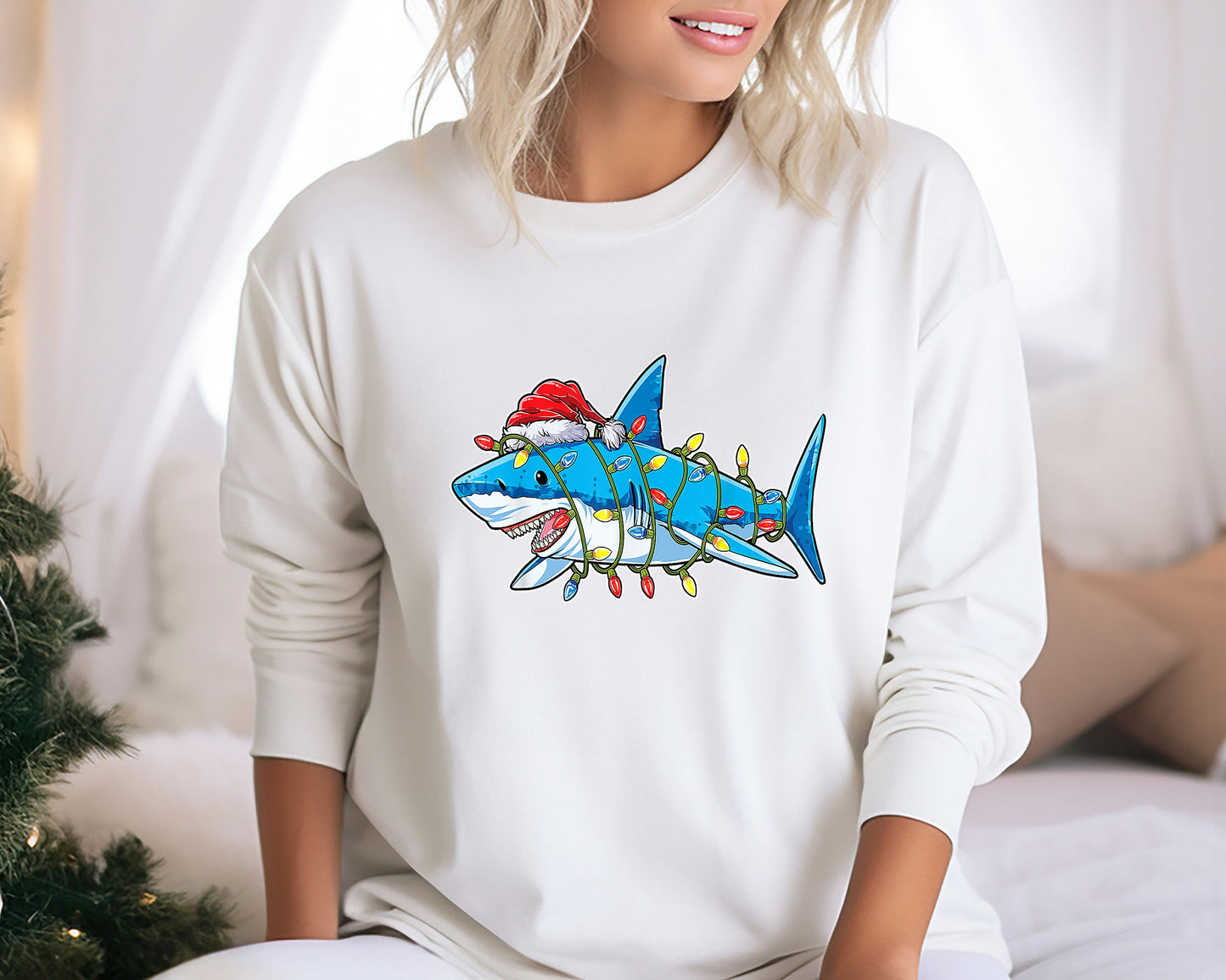 Christmas Shark Sweater V5