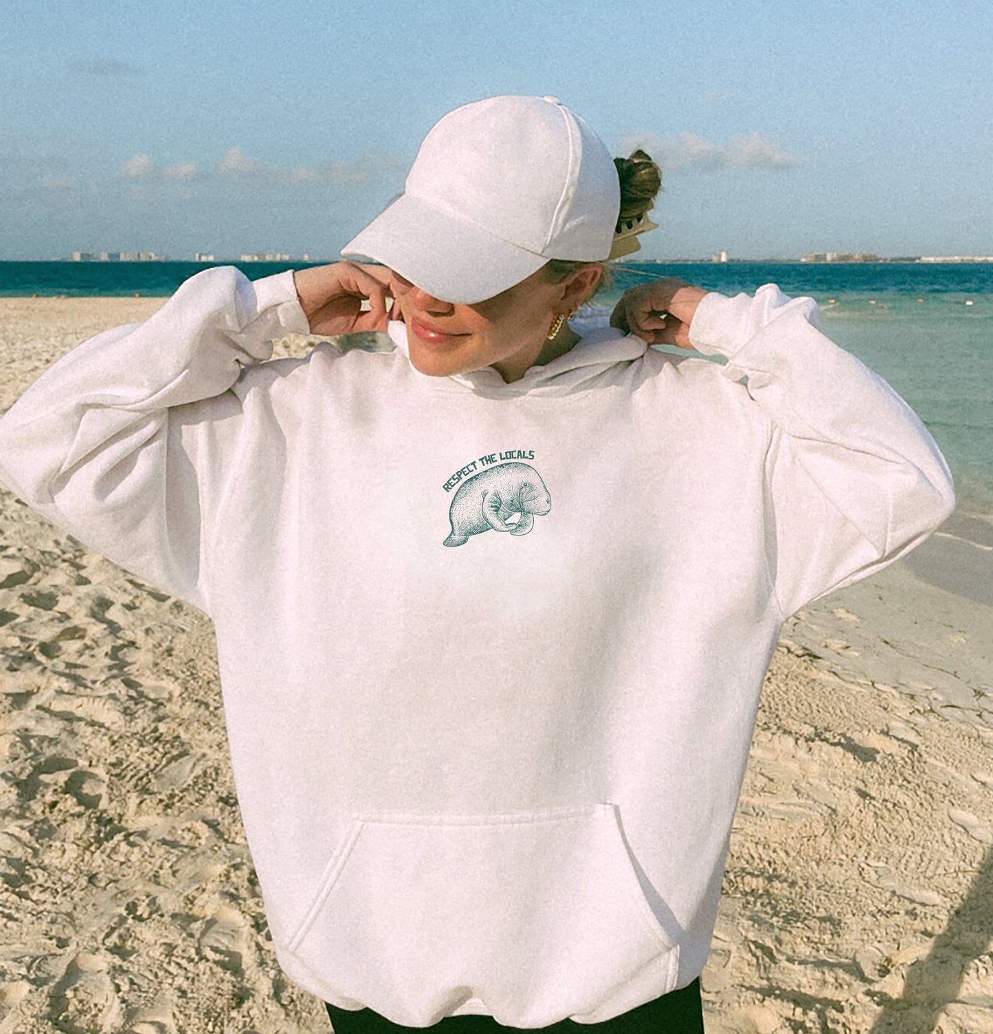 Respect The Locals Manatee Hoodie V2