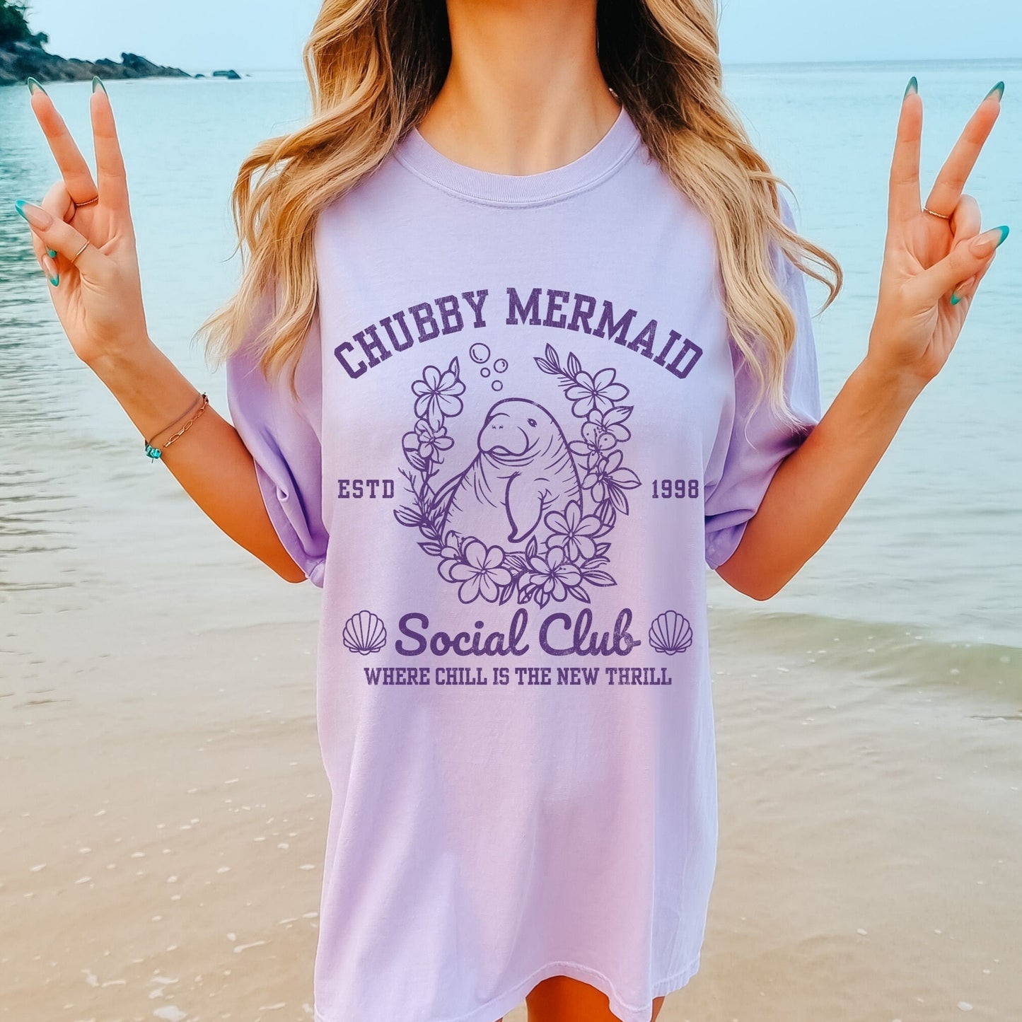 Chubby Mermaid Social Club Tee
