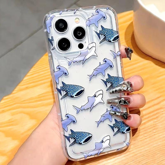 Blue White Shark Case