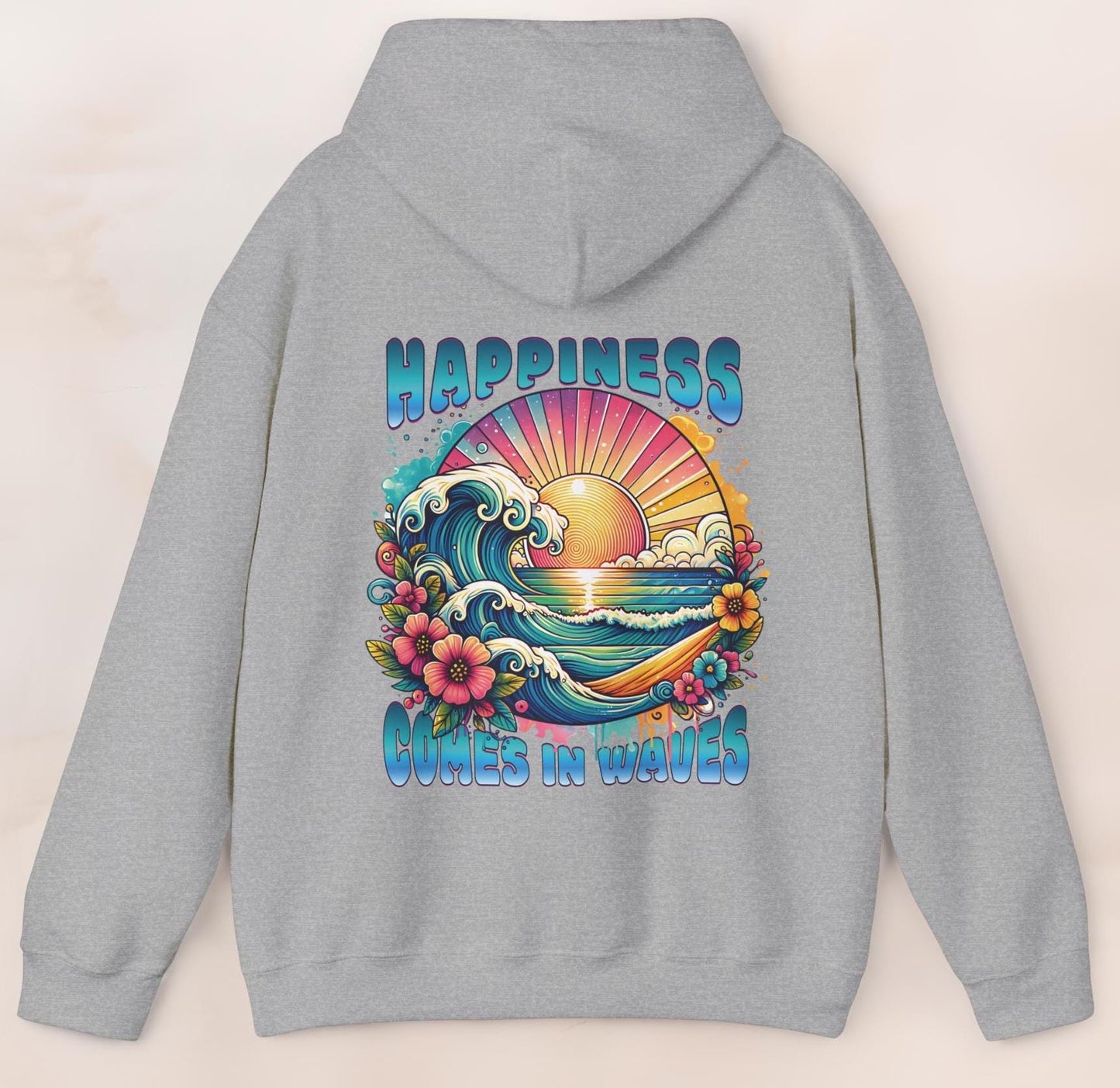 Happiness Comes In Waves Hoodie V6