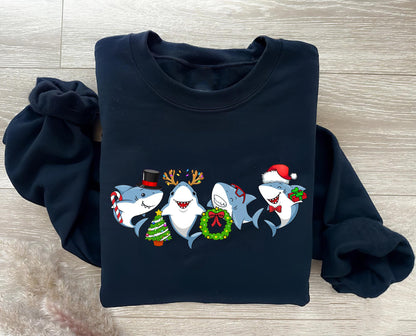 Happy Shark Christmas Sweater