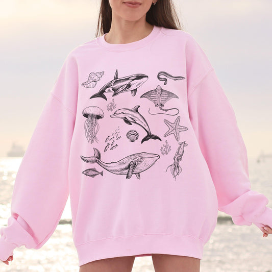 Underwater Sea Animal Sweater V1
