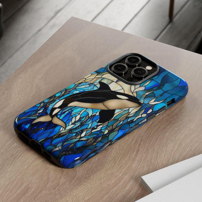 Orca Whale Stained Glass Phone Case