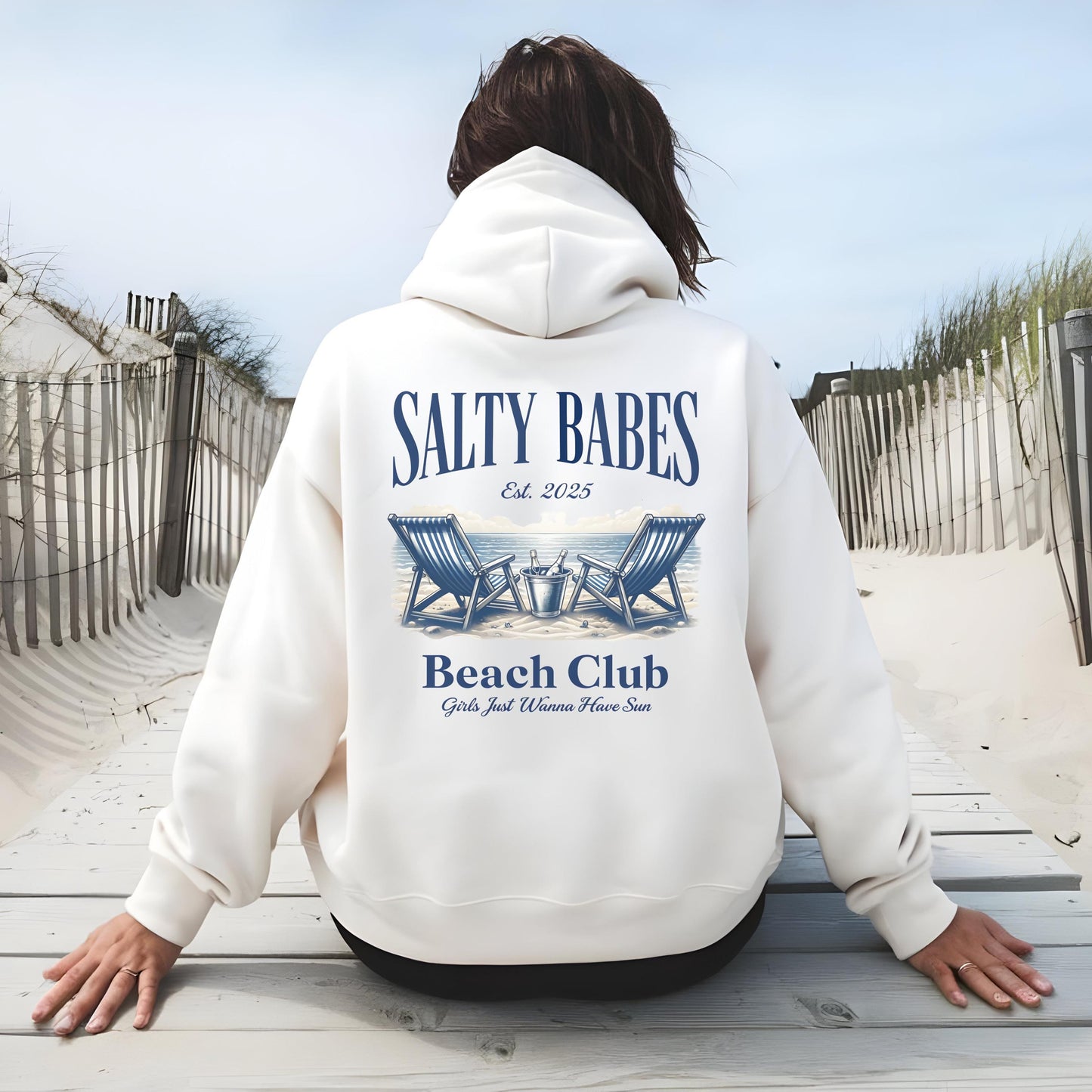 Salty Babes Beach Club Hoodie