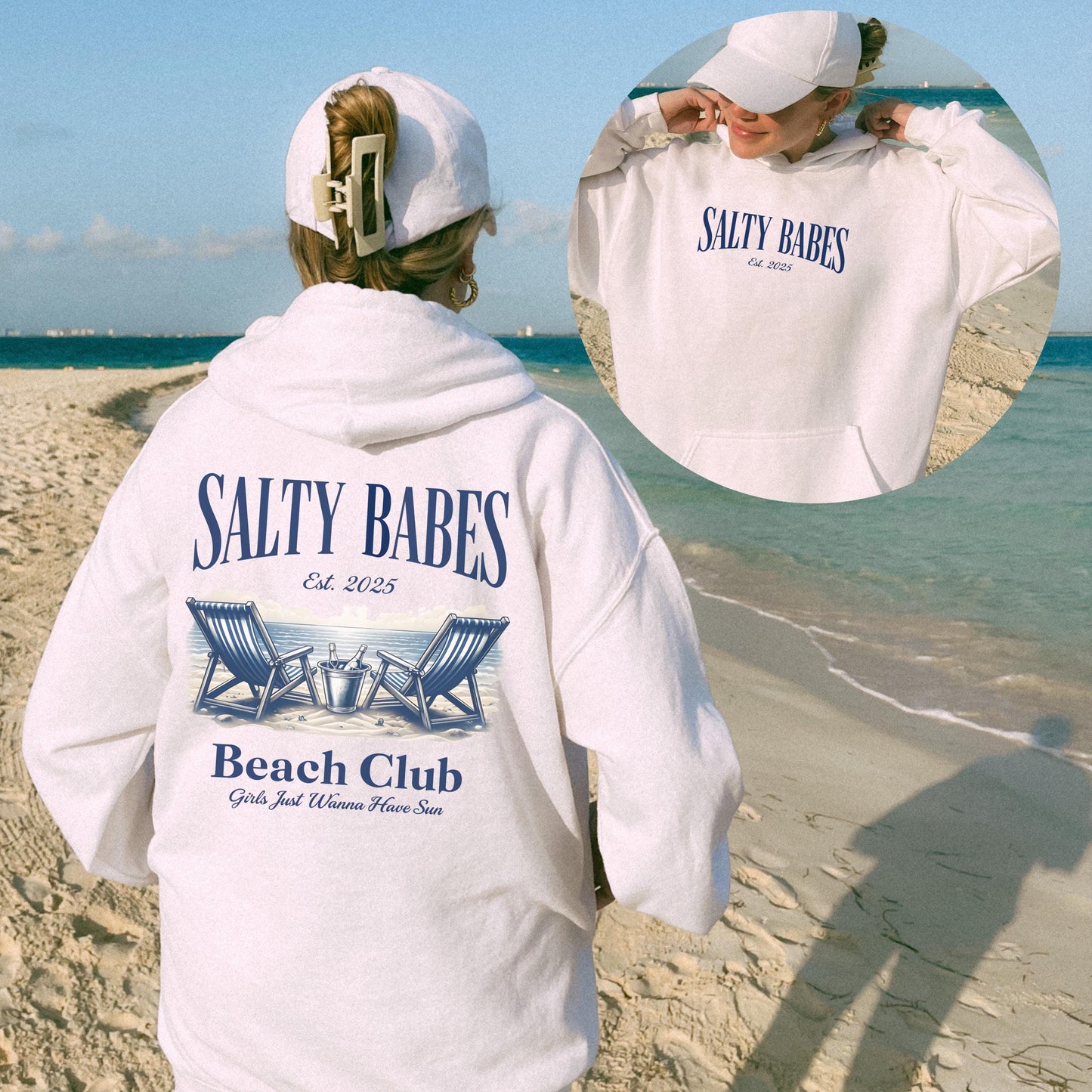 Salty Babes Beach Club Hoodie