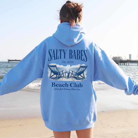 Salty Babes Beach Club Hoodie