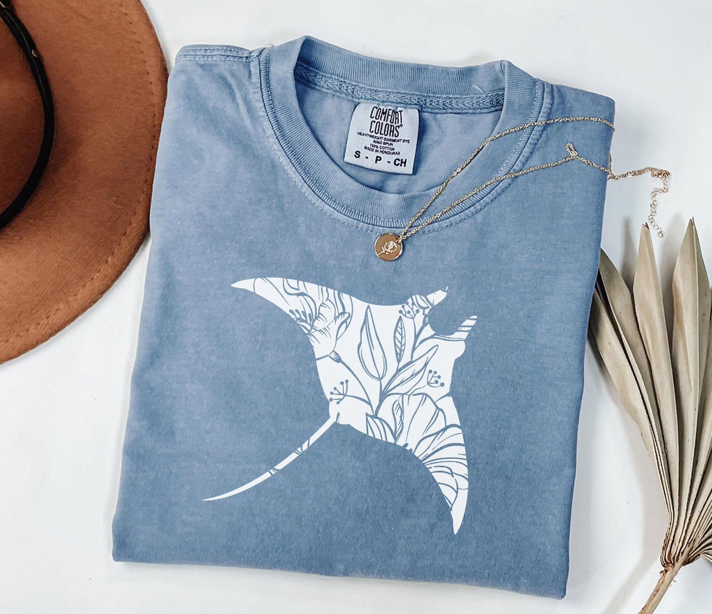 Floral Manta Ray Tee